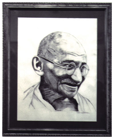 Cosmic Pencil Drawing – Mahatma Gandhi